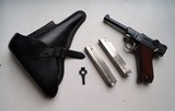 SIMSON / SUHL GERMAN LUGER RIG WITH 2 MATCHING NUMBERED MAGAZINES - 1 of 10