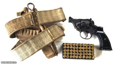 ENFIELD NO 2 MK1 " TANKER STYLE " REVOLVER W/ ORIGINAL HOLSTER AND BELT