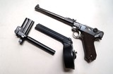 1920 DWM COMMERCIAL ARTILLERY GERMAN LUGER WITH SNAIL DRUM MAG & LOADER - 1 of 10