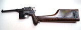 MAUSER BROOMHANDLEC96 WITH WOOD SHOULDER STOCK & LEATHER HOLSTER - 9 of 10