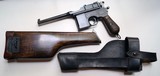 MAUSER BROOMHANDLEC96 WITH WOOD SHOULDER STOCK & LEATHER HOLSTER - 1 of 10