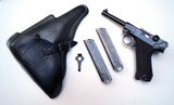 1938 S/42 NAZI MILITARY GERMAN LUGER RIG WITH 2 MATCHING NUMBERED MAGAZINES - 1 of 9