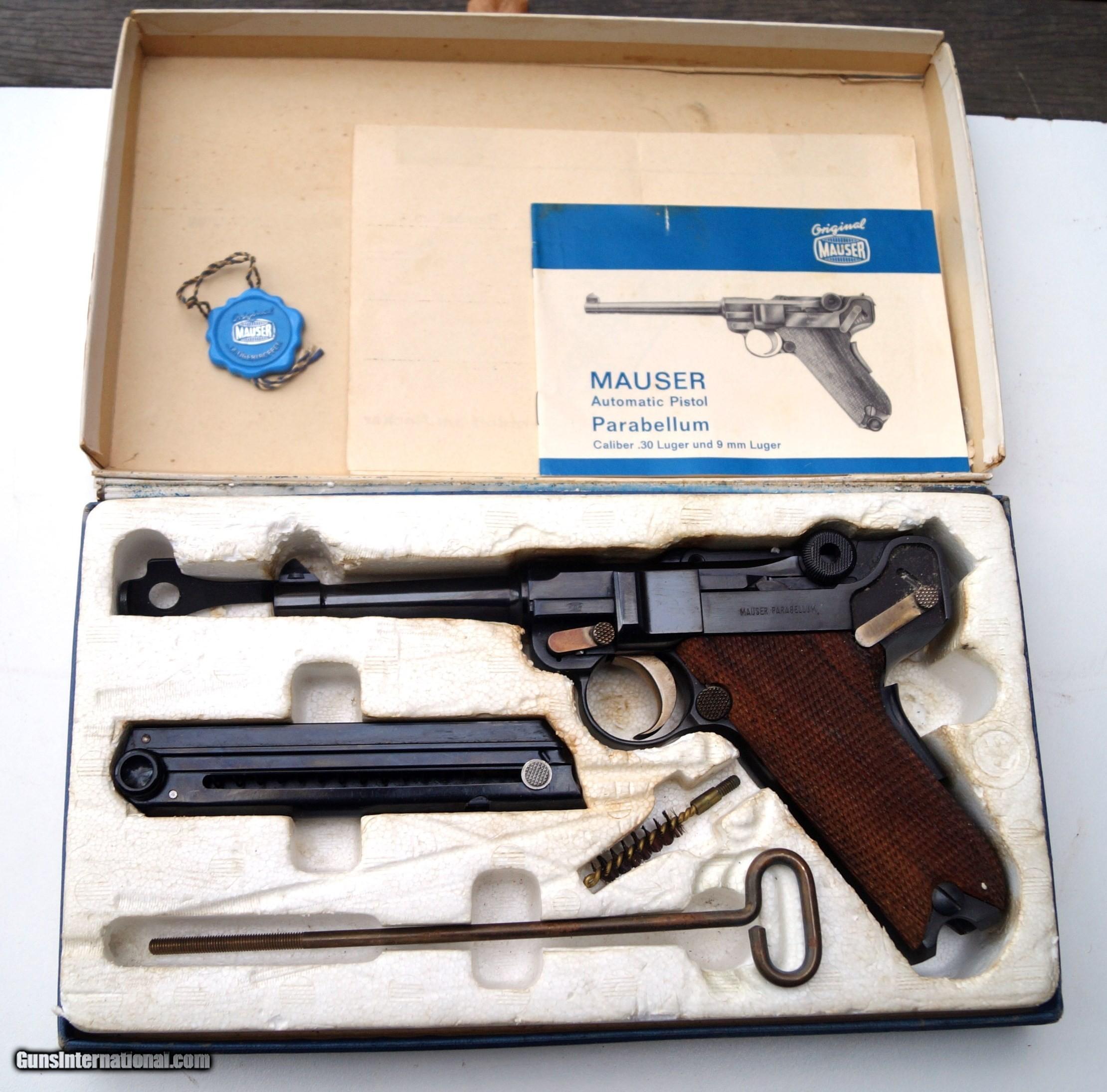 MAUSER INTERARMS AMERICAN EAGLE LUGER WITH BOX - MINT