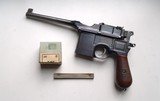 MAUSER BROOMHANDLEC96 WITH AMMO AND STRIPPER CLIP - 1 of 7