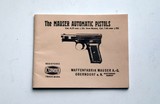 MAUSER MODEL 1910/14 SEMI AUTOMATIC PISTOL RIG - NICKEL WITH MANUAL - 9 of 9