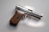 MAUSER MODEL 1910/14 SEMI AUTOMATIC PISTOL RIG - NICKEL WITH MANUAL - 5 of 9