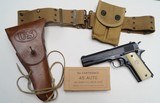 COLT MODEL 1911 (MFG 1918 "BLACK ARMY) RIG WITH IVORY GRIPS / AMMO - 1 of 8