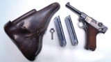 1937 S/42 NAZI MILITARY GERMANLUGER RIG WITH 2 MATCHING # MAGAZINES