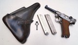 1936 KREIGHOFF NAZI GERMAN LUGER RIG WITH 2 MATCHING # MAGAZINES - 1 of 10