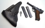 1938 S/42 NAZI MILITARY GERMAN LUGER RIG WITH 2 MATCHING # MAGAZINES - 1 of 8