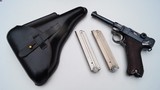 DWM POLICE GERMAN LUGER RIG WITH 2 MATCHING # MAGAZINES - 1 of 9