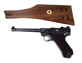 1917 DWM NAVY GERMAN LUGER WITH MATCHING MAG & NAVY WOOD STOCK - 1 of 11