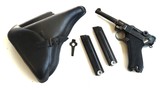 1940 KREIGHOFF MILITARY GERMAN LUGER RIG WITH 2 MATCHING # MAGAZINES - 1 of 9