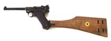 1914-1915 DWM NAVY GERMAN LUGER WITH MATCHING MAGAZINE & WOOD STOCK - 10 of 11