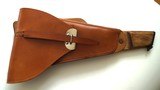 F.N. BROWNING HI POWER WITH WOOD STOCK & LEATHER HOLSTER - 7 of 10