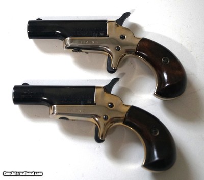 COLT #4 DERRINGER SINGLE SHOT PAIR WITH DISPLAY CASE