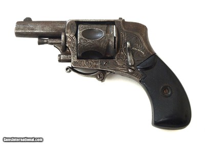 BELGIUM VELO DOG GUN WITH DROP DOWN TRIGGER - ENGRAVED