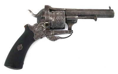 FRENCH PIN FIRE REVOLVER MFG.BY LOUIS FRANQOIS DEVISME - Image 9 of 9