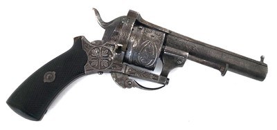 FRENCH PIN FIRE REVOLVER MFG.BY LOUIS FRANQOIS DEVISME - Image 6 of 9