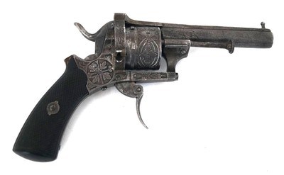 FRENCH PIN FIRE REVOLVER MFG.BY LOUIS FRANQOIS DEVISME - Image 3 of 9