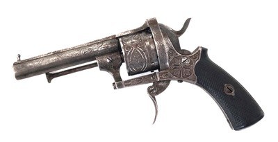 FRENCH PIN FIRE REVOLVER MFG.BY LOUIS FRANQOIS DEVISME - Image 1 of 9