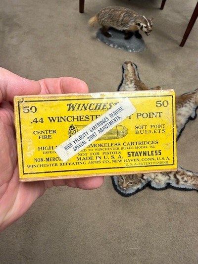 .44 Winchester Soft Point Cartridges for the Model 92 High Velocity 2-piece Box 44-40 - Image 1 of 5
