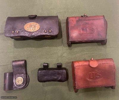Various US Cartridge Leather cases