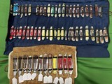 Large Collection Folding Knifes Case, Remington UMC