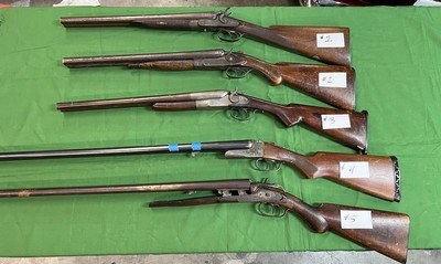 Various SxS Shotguns Relics Wall Hangers