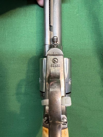 Colt SAA 7 1/2 Factory Nickel1882 45Colt & Letter - Image 6 of 11