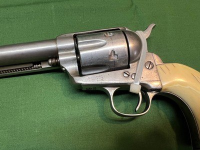 Colt SAA 7 1/2 Factory Nickel1882 45Colt & Letter - Image 3 of 11