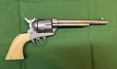 Colt SAA 7 1/2 Factory Nickel1882 45Colt & Letter - Image 2 of 11