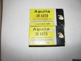 Aguila38 auto ammo2 boxes of 50 (100 rds)130 grain non corr-primers - 1 of 2