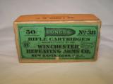 antique Winchester 38 Long Rimfire Ammo Box - 50 Rounds - 1 of 8