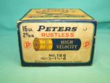 Collectible PETERS High Velocity 16 Ga. ammo FULL - 4 of 7