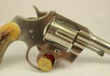 Colt OFFICERS MODEL Target Revolver ~ 4" ~ NICKEL FINISH - 6 of 15