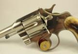 Colt OFFICERS MODEL Target Revolver ~ 4" ~ NICKEL FINISH - 3 of 15