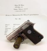 Colt Automatic 1908 Pistol ~ .25acp ~ ENGRAVED BY JOHN ADAMS, Jr. - 1 of 12