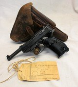 Walther P-38 byf 43 semi-automatic pistol 9mm MATCHING #s PROVENANCE 358th Infantry - 1 of 15