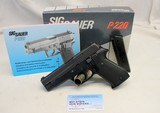 Rare SIG SAUER P220 9mm Pistol BOX & MANUAL (2) Factory 9rd Magazines - 1 of 14