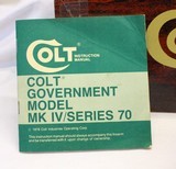 1981 COLT 1911 SERIES 70 MKIV Government Model Pistol .45ACP Box & Manual - 2 of 15