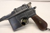 WWII era MAUSER C96 Broomhandle Pistol 7.65x35mm MATCHING #s - 4 of 15