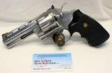 1987 colt python revolver .357 magnum 4" barrel stainless steel