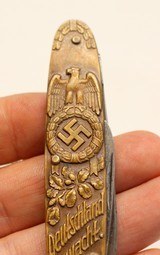 WWII German ADOLF HITLER Folding Pocket Knife NAZI Solingen - 2 of 9
