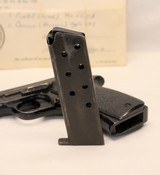 WWII French S.A.C.M. Model 1935A Pistol NAZI MARKED Capture Papers - 10 of 11