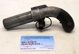 antique ALLEN & THURBER Patent 1837 PEPPERBOX Revolver Pistol .32 Cal FUNCTIONING