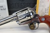 2002 Ruger VAQUERO Single Action Revolver STAINLESS STEEL 45 cal BOX MANUAL 7.5