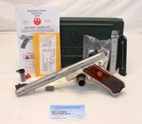Ruger MKIII HUNTER semi-auto pistol .22LR Stainless Steel BOX & MANUAL High Finish - 1 of 13