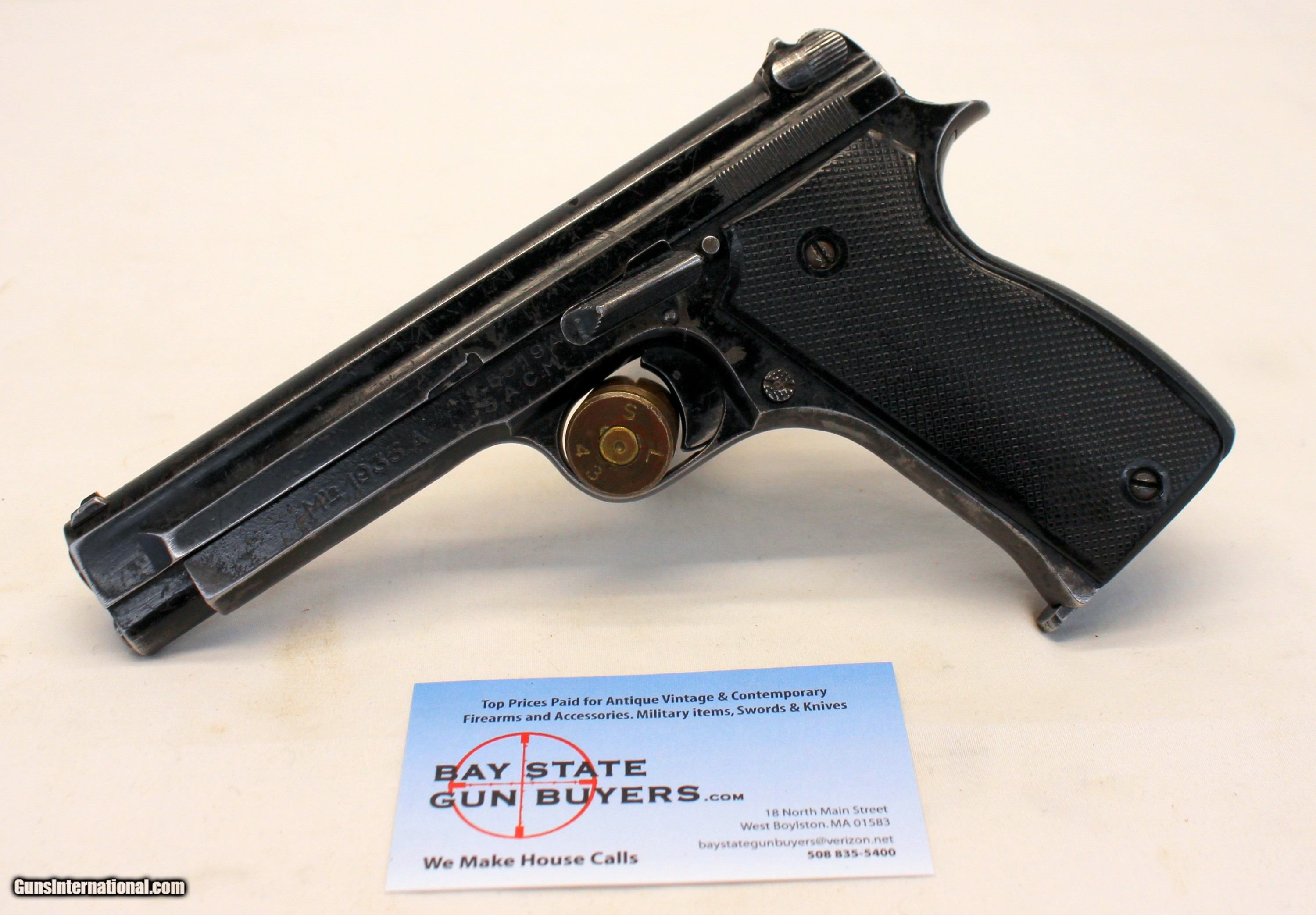 WWII era FRENCH SACM Model 1935A semi-auto pistol 7.65mm Longue