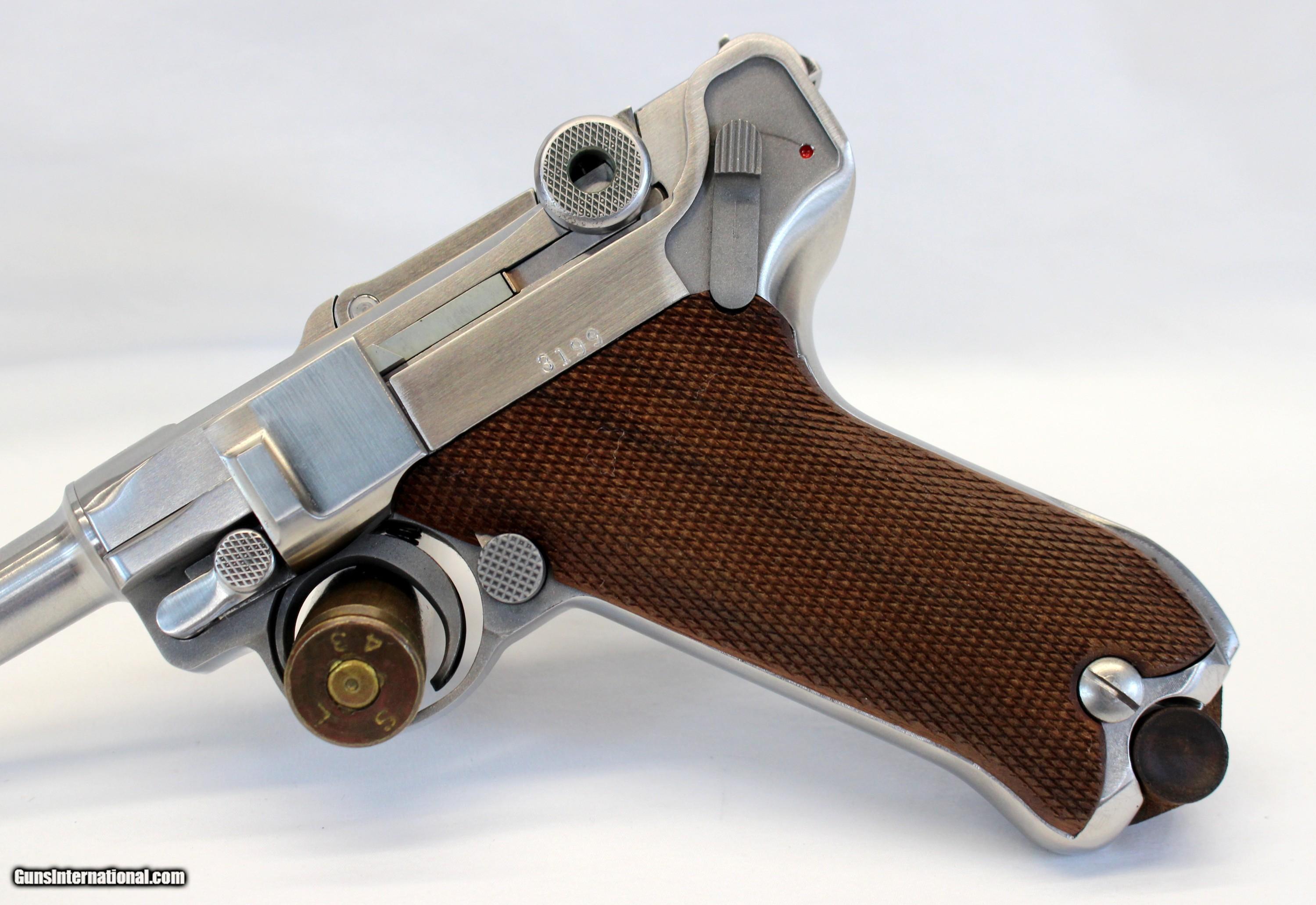 Mitchell Arms LUGER P08 semi-auto pistol 9mm Stainless Steel SCARCE